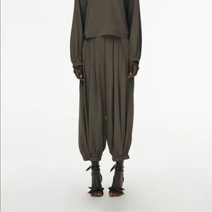Tibi Eco Silk Pleated Balloon Pant